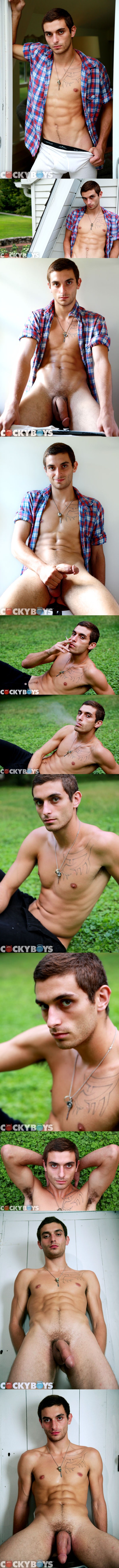 big dicked cute boy Dillon Rossi has a fleshjack jacking off at Cockyboys 01