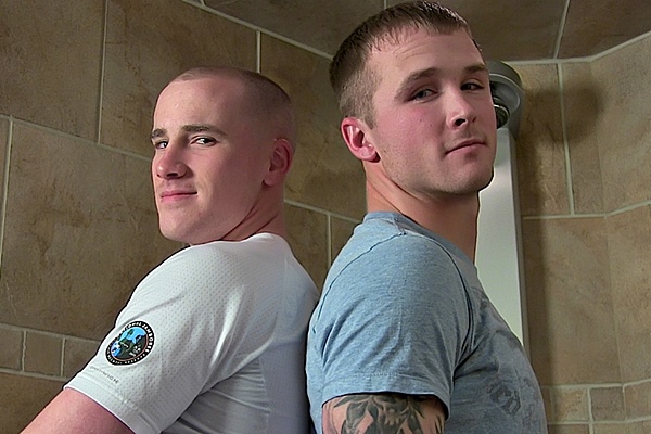 Riley fucks handsome military grunt Orion's tight virgin ass at Activeduty